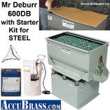 STARTER KIT for STEEL- Mr Deburr 600DB, Ceramic Media and Heavy Duty Cleaner Compound