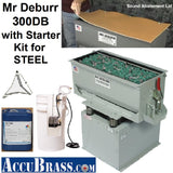 STARTER KIT for STEEL- Mr Deburr 300DB, Ceramic Media and Heavy Duty Cleaner Compound